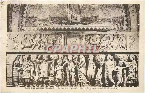 Cartes postales Aire sur Adour (Landes) Eglise Ste Quitterie Sarcophage (Epoque Gallo Romaine)