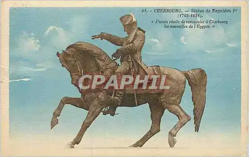 Cartes postales Cherbourg Statue de Napoleon 1er (1769 1821)