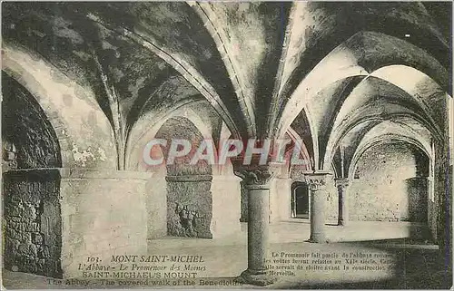 Cartes postales Mont Saint Michel L'Abbaye Le Promenoir des Moines