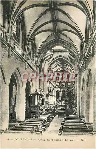 Cartes postales Coutances Eglise Saint Nicolas La Nef