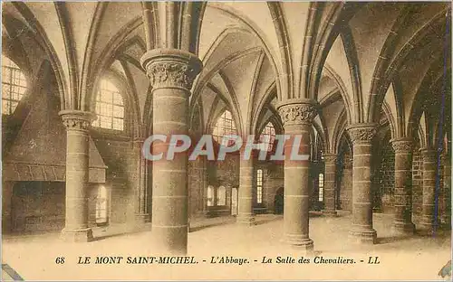 Ansichtskarte AK Le Mont Saint Michel L'Abbaye La Salle des Chevaliers