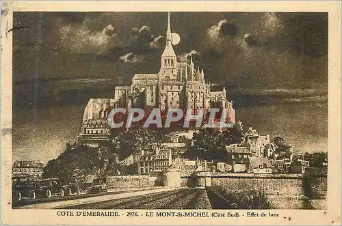 Cartes postales Le Mont Saint Michel (Cote Sud) Cote d'Emeraude Effet de Lune