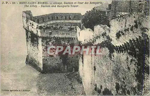 Cartes postales Mont Saint Michel Abbaye Bastion et la Tour de Remparts