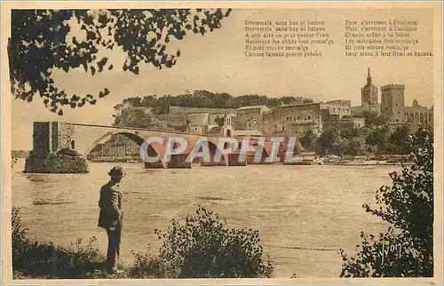 Cartes postales Avignon (Vaucluse) Le Pont St Benezet et le Rhone
