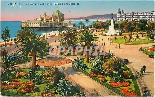 Cartes postales Nice Le Jardin Public et le Palais de la Jetee