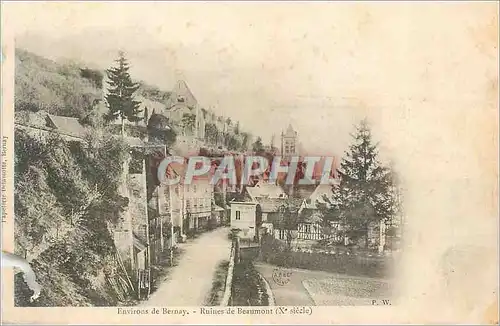 Cartes postales Environs de Bernay Ruines de Beaumont (Xe Seicle)