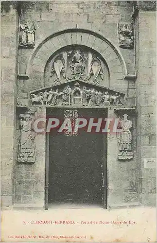 Cartes postales Clermont Ferrand Portail de Notre Dame du Port