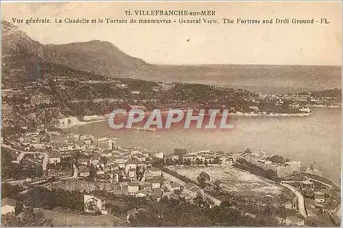 Cartes postales Villefranche sur Mer Vue Generale La Ciradelle et le Terrain de Manoeuvres