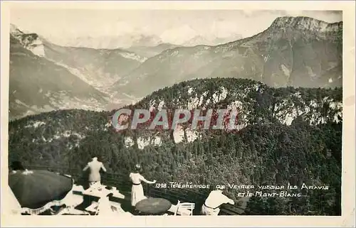 Cartes postales moderne Telepherique de Veyrier vue sur les Aravis et le Mont Blanc