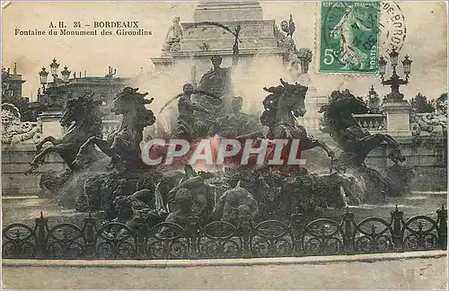 Ansichtskarte AK Bordeaux Fontaine du Monument des Girondins