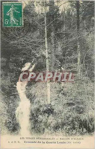 Cartes postales Les Vosges Meridionales Ballon d'Alsace Cascade de la Goulte Louis (alt 616 m) Militaria