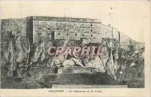 Cartes postales Belfort Le Chateau et le Lion