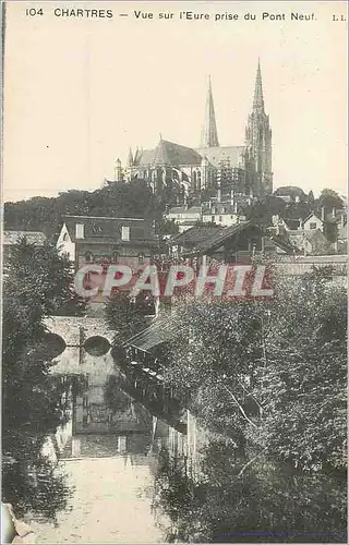 Cartes postales Chartres Vue sur l'Eure prise du Pont Neuf