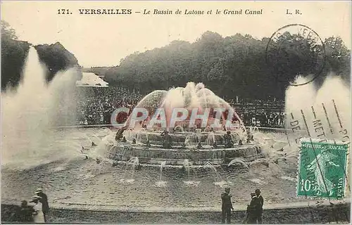 Cartes postales Versailles Le Bassin de Latone et le Grand Canal
