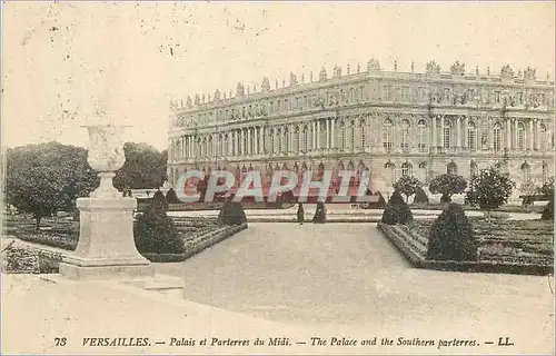 Cartes postales Versailles Palais et Parterres du Midi