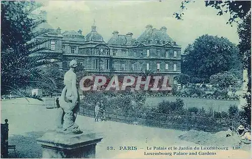 Ansichtskarte AK Paris Le Palais et le Jardin du Luxembourg