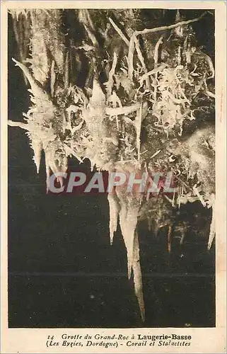 Ansichtskarte AK Grotte du Grand Roc a Laugerie Basse (Les Eyzies Dordogne) Corail et Stalactites