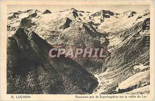 Cartes postales Luchon Panorama pris de Superbagneres sur la Vallee du Lys