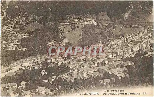 Cartes postales Cauterets Les Pyrenees Vue Generale prise de Cambasque