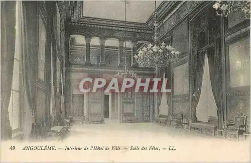 Cartes postales Angouleme Interieur de l'Hotel de Ville Salle des Fetes