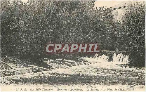 Cartes postales Environ de l'Angouleme (La Belle Charente) Le Barrage et la Digue de Chalonne