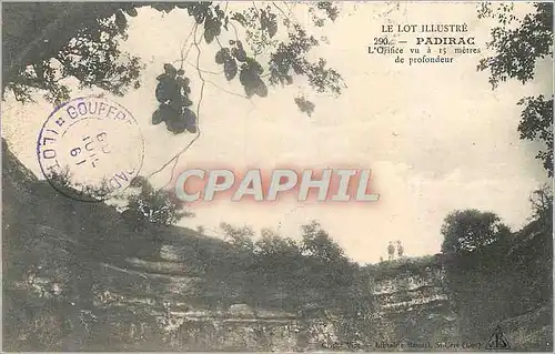 Cartes postales Padirac Le Lot Illustre L'Orifice vu a 15 metres de Profondeur