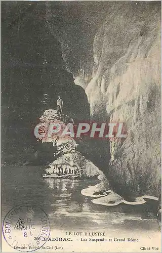 Cartes postales Padirac Le Lot Illustre Lac Suspendu et Grand Dome