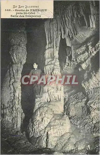 Ansichtskarte AK Le Lot Illustre Grotte de Presque pres St Cere Salle des Draperies