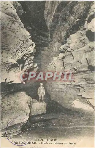 Cartes postales Padirac Le Lot Illustre Entree de la Galerie des Etroits