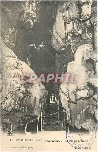 Cartes postales Padirac Le Lot Illustre Le Pas du Crocodile