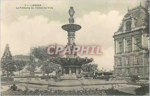 Cartes postales Limoges La Fontaine de l'Hotel de Ville