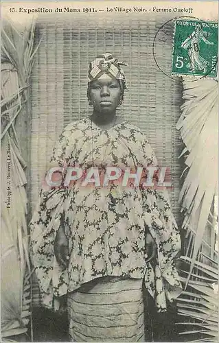 Cartes postales Exposition du Mans 1911 Le Village Noir Femme Ouoloff