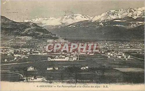 Ansichtskarte AK Grenoble Vue Panoramique et la Chaine des Alpes