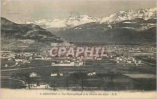 Cartes postales Grenoble Vue Panoramique et la Chaine des Alpes