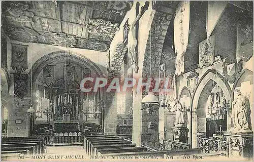 Ansichtskarte AK Mont Saint Michel Interieur de l'Eglise Paroissiale La Nef