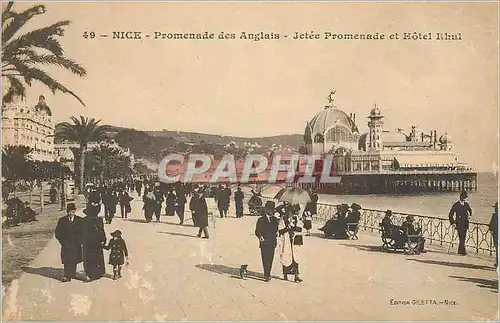 Cartes postales Nice Promenade des Anglais Jetee Promenade et Hotel Rhul