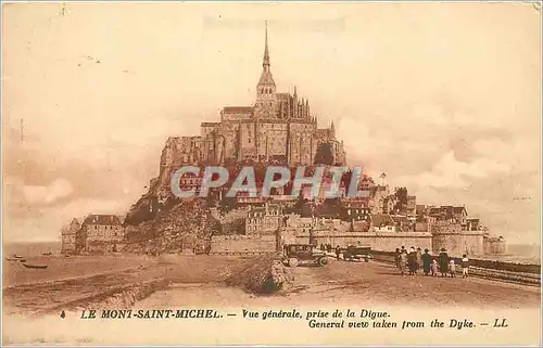 Ansichtskarte AK Le Mont Saint Michel Vue Generale prise de la Digue