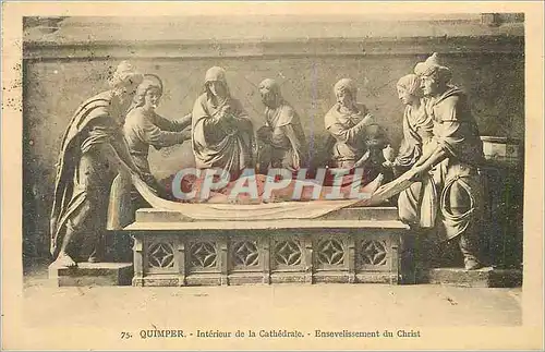Cartes postales Quimper Interieur de la Cathedrale Ensevelissement du Christ