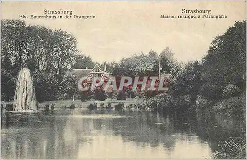 Ansichtskarte AK Strasbourg Maison Rustique a l'Orangerie