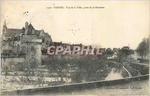 Cartes postales Vannes Vue de la Ville prise de la Garenne