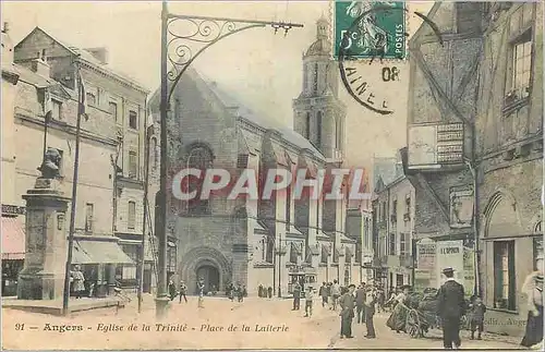 Cartes postales Angers Eglise de la Trinite Place de la Laiterie