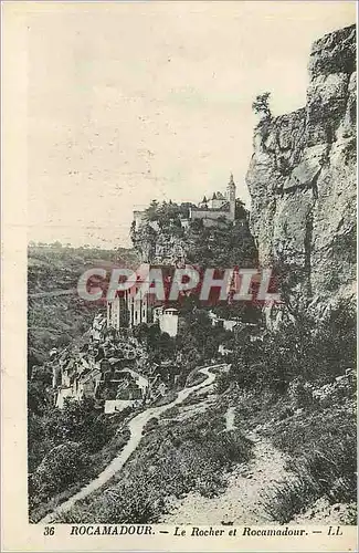 Cartes postales Rocamadour Le Rocher et Rocamadour