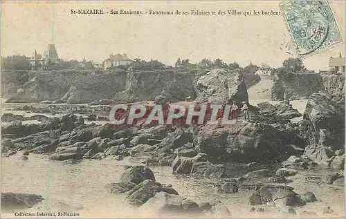 Cartes postales St Nazaire Ses Environs Panorama de ses Falaises et les Villas qui les Bordent