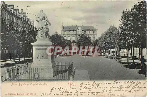 Ansichtskarte AK Pau Place Royale et l'Hotel de Ville