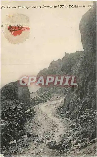 Cartes postales Chemin Pittoresque dans la Descente du Puy de Dome