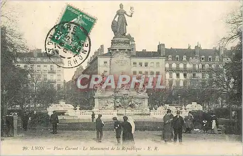 Cartes postales Lyon Place Carnot Le monument de la Republique