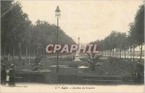 Cartes postales Agen Jardins du Gravier