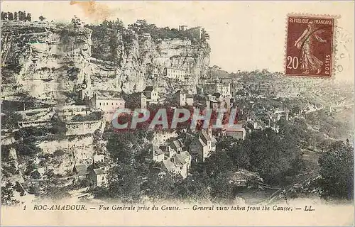 Cartes postales Rocamadour Vue Generale prise du Causse