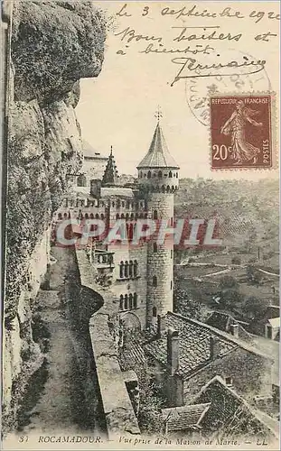 Cartes postales Rocamadour Vue prise de la Maison de Marie