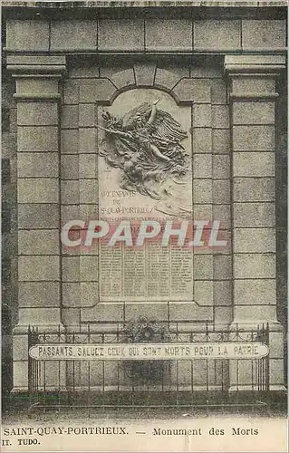 Cartes postales Saint Quay Portrieux Monument des Morts